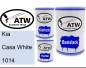 Preview: Kia, Casa White, 1014: 500ml Lackdose + 500ml Klarlack + 250ml Härter - Set, von ATW Autoteile West.